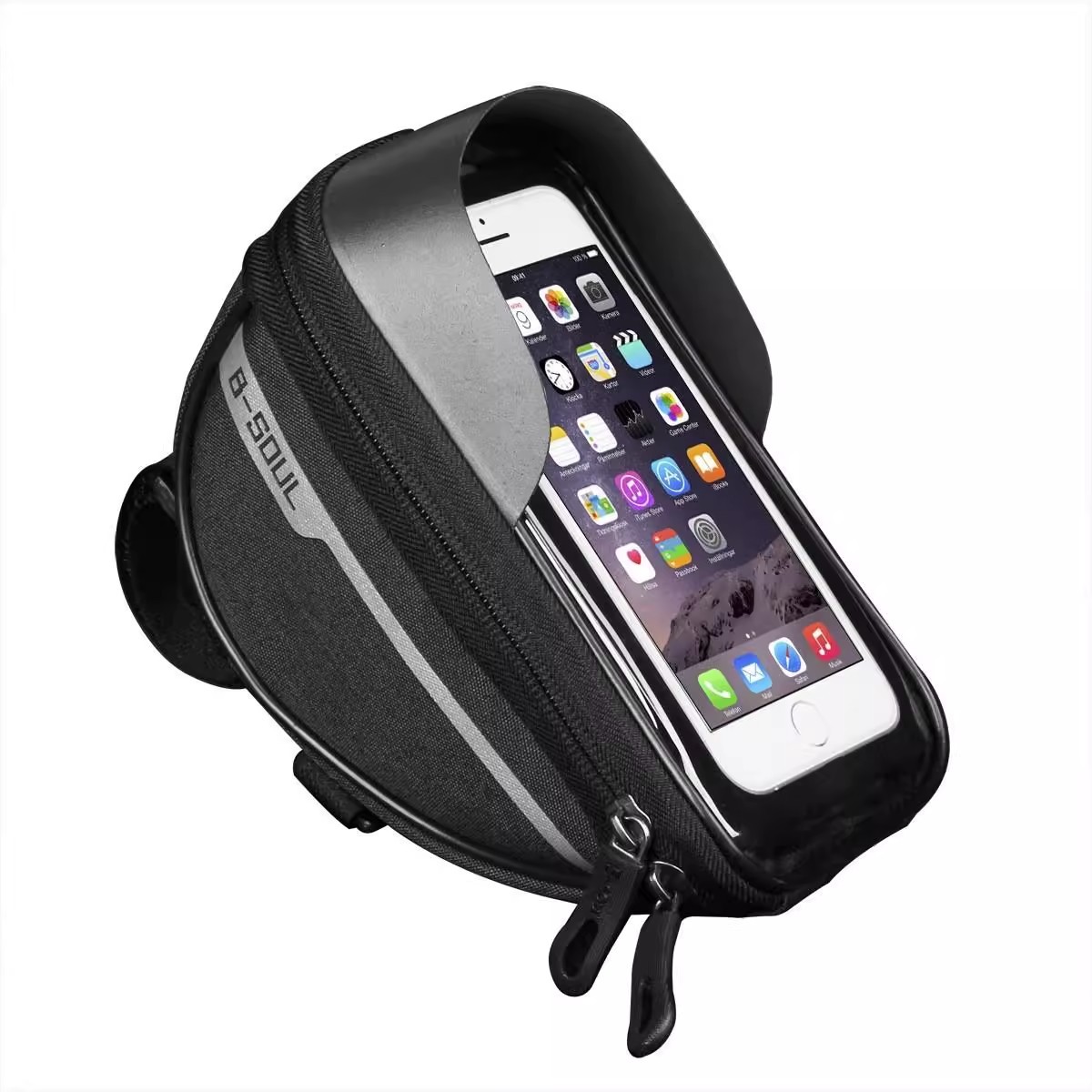 bolsa de vigas delanteras para bicicletas transfronterizas para bicicletas de montaña para vehículos de carretera para ciclismo impermeable para uso general en el teléfono móvil bolsa de tubería