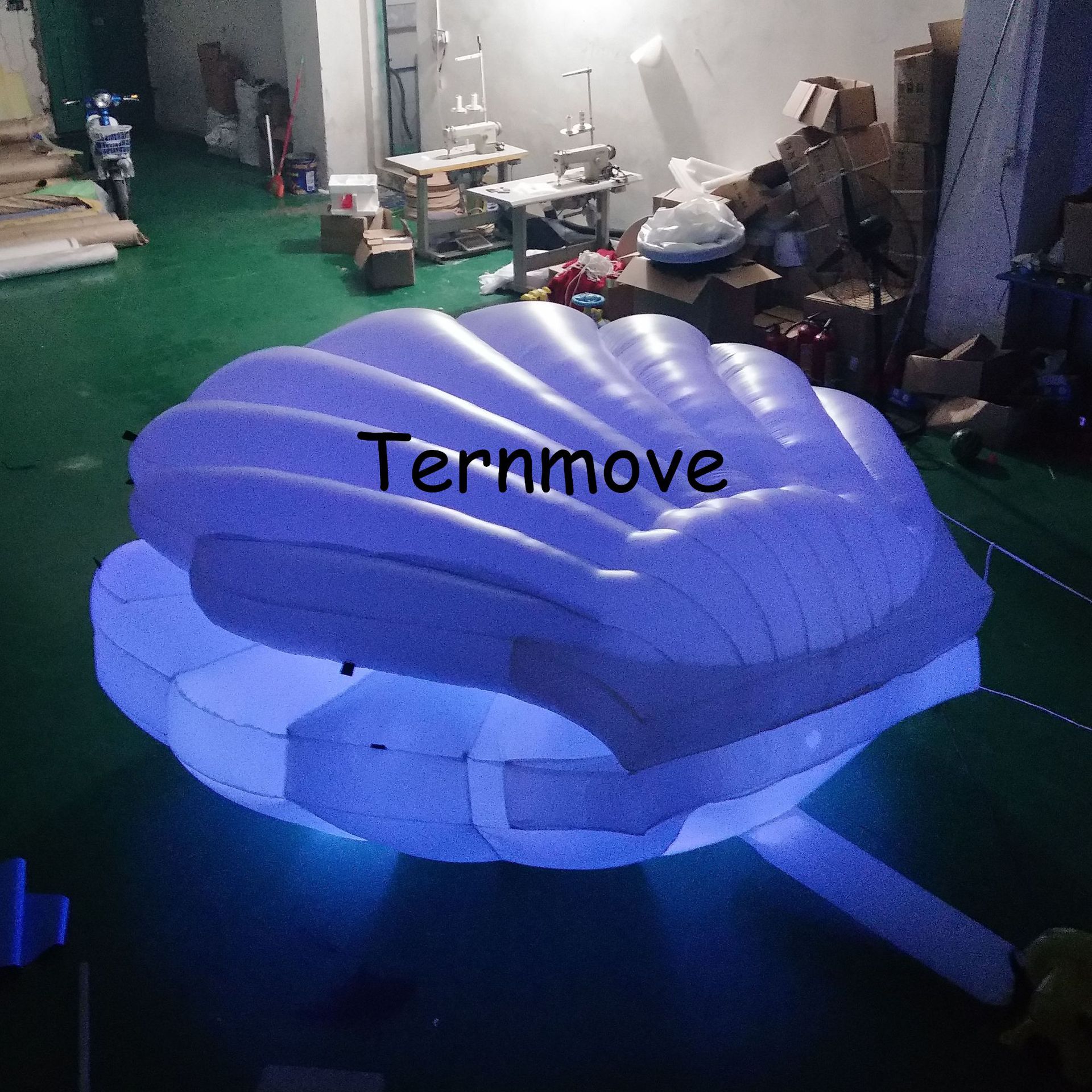 充气灯光贝壳模型气模商场美陈舞台表演景点装饰灯光暖场引流道具