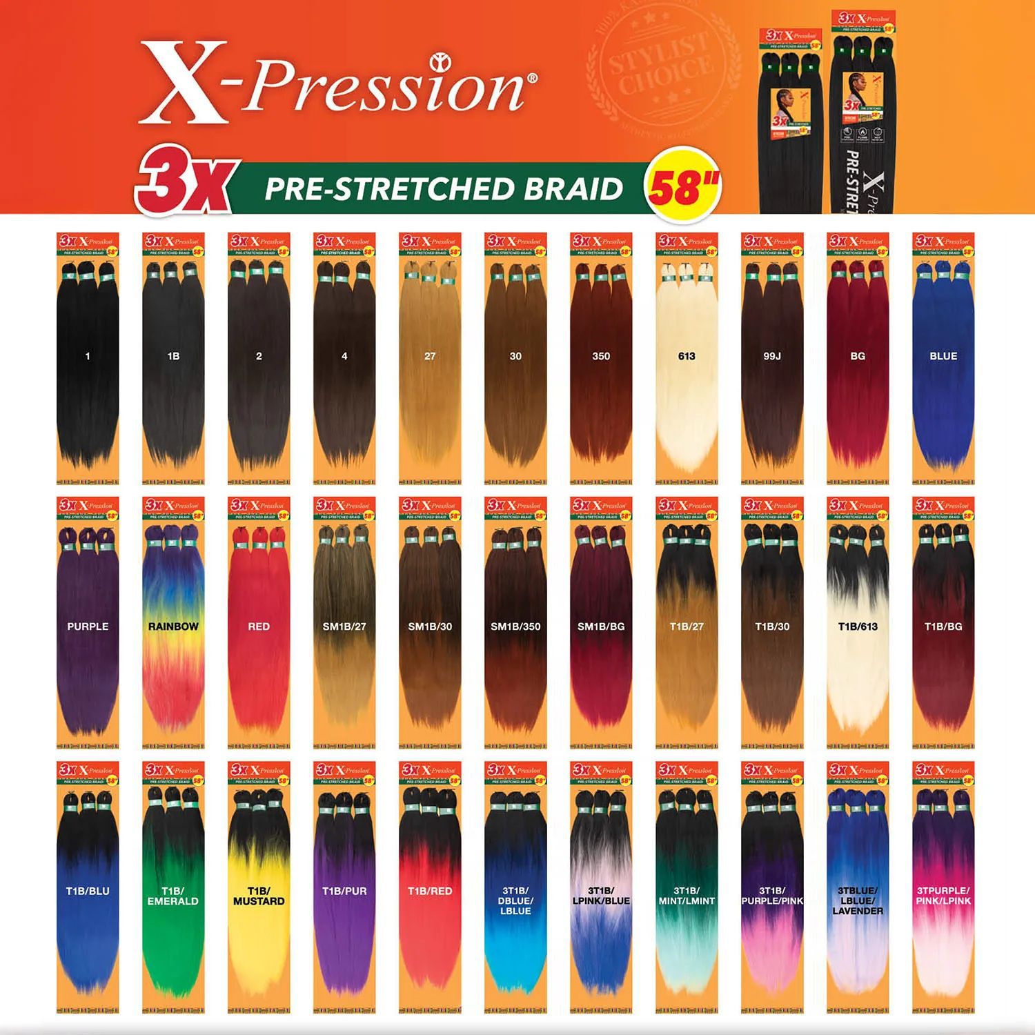 3X Easy trenza cabello frío ignífugo negro pelucina trenza sucia 52inch tres piezas EZ pelucina trenza