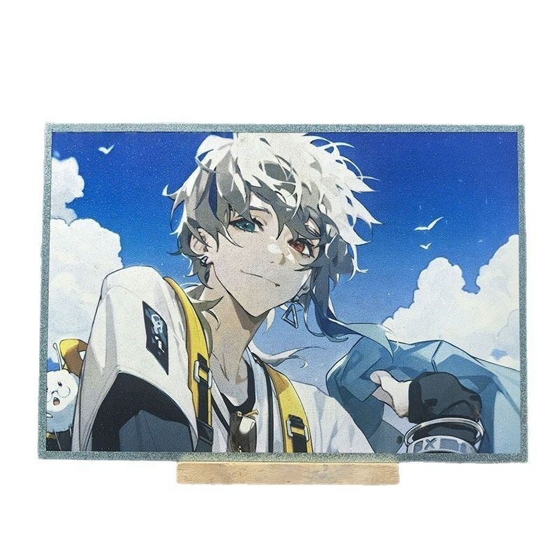 流砂エッジラミネート色紙アクリル色紙ダブルフラッシュレーザーポストカード装飾品二次元カードギフト|undefined