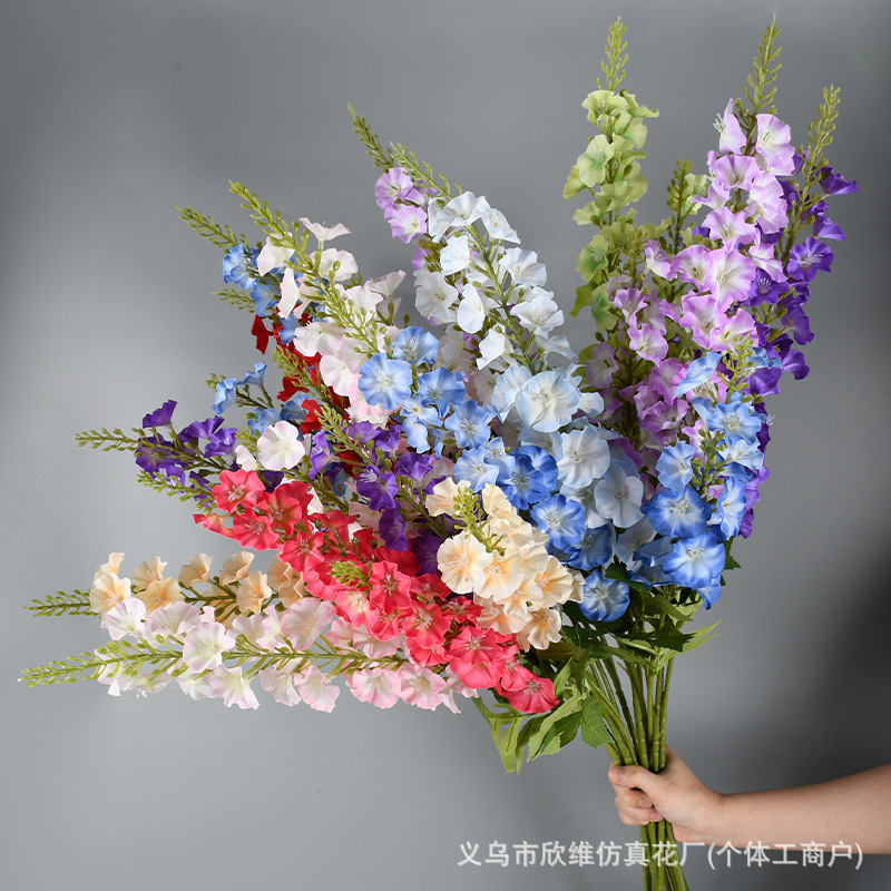 2-piece artificial flowers of delphinium and hyacinth, silk flowers for wedding, hotel, and living room decoration, violet artificial flowers 2-piece artificial flowers of delphinium and hyacinth, silk flowers for wedding, hotel, and living room decoration, violet artificial flowers