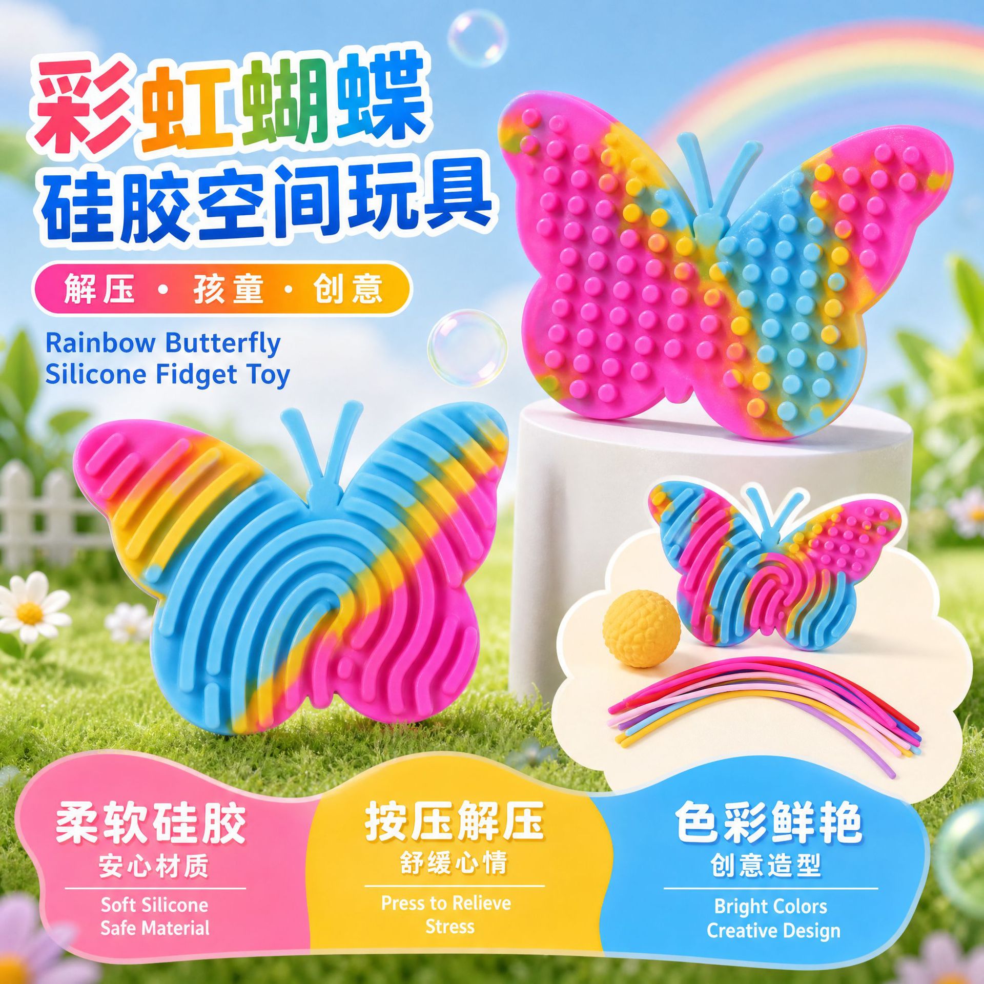 Junta de descompresión sensorial espacial de silicona transfronteriza Junta de actividad sensorial creativa Juguete de rompecabezas para niños