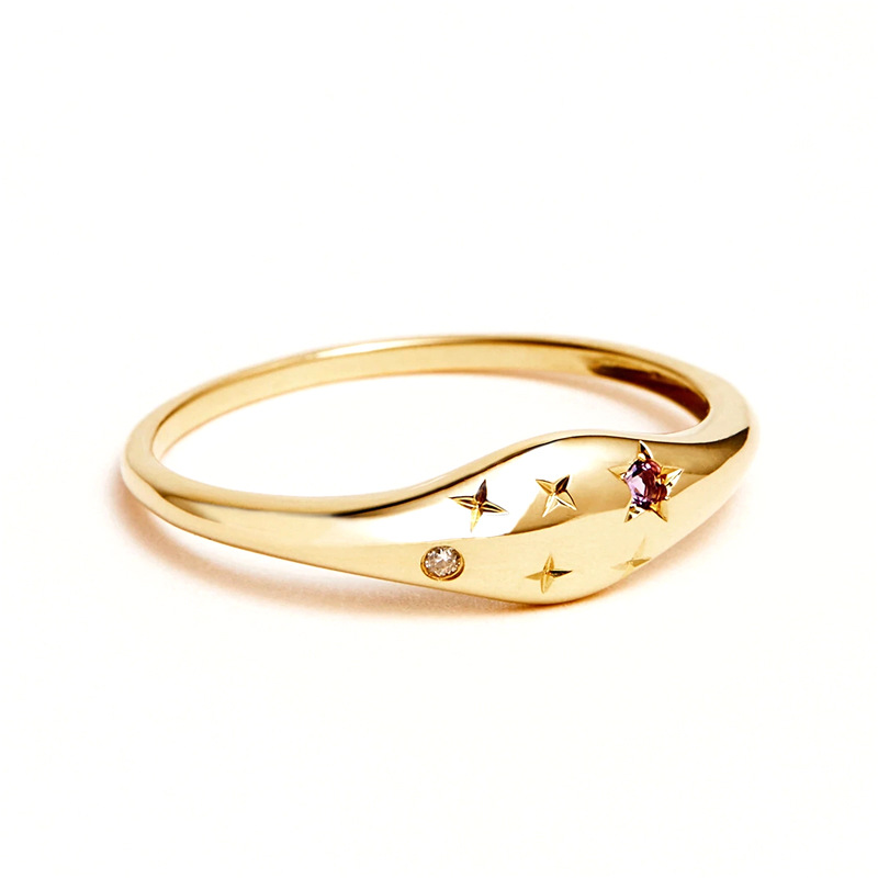 5g Weight Zircon Inlay Material Rings Classification 6, 7, 8 Ring Size 1 Piece Quantity Daily Occasion 925 Sterling Silver Material Star Pattern Couple Gender Inlay Design Fashion Style 925 Sterling Silver Zircon Rings Star 18