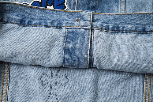 GMABCD Unisex Cross-Detail Denim Jacket – Relaxed Graphic Streetwear Outerwear - detail 13