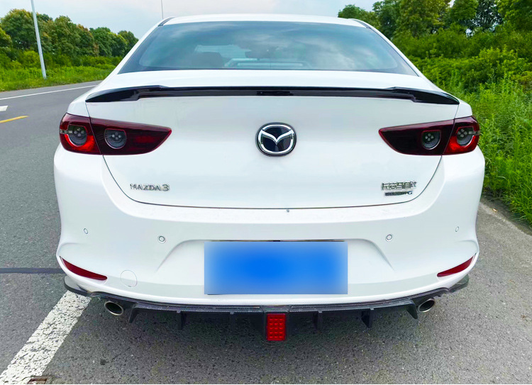 14-23 Mazda 3 Angkesela Rear Lip Rear Bumper Rear Spoiler Special Modified Exhaust Pipe Size Surround