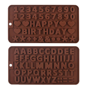 Hot Silicone Fondant Mold 26 English Alphanumeric Mold Home DIY Baking Chocolate Cookie Mold Dessert