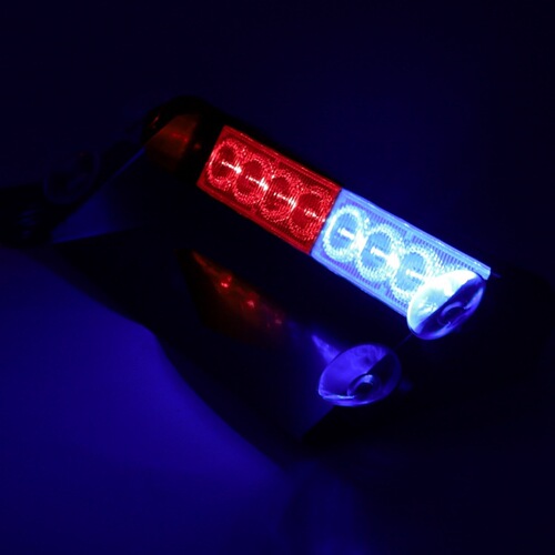 Suction cup flashing light 8 lights car front and rear windshield suction cup light shovel light LED flashing warning light