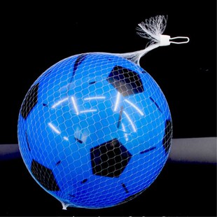 22cm mesh bag Football pattern ball children inflatable ball PVC ball children's toy ball two yuan store in stock wholesale