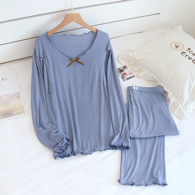 ZFQピュアブルーモダールヘッドマントスーツ