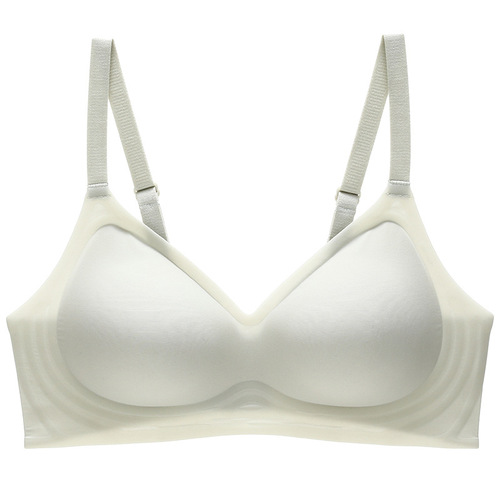 Six Rabbits Seamless Underwear Women's Small Breast Gathering Wireless Jelly Strip Soft Support Anti-Sagging Bra