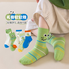 25秋上新卡通男童袜子学生抗起球儿童中筒袜吸汗宝宝无骨袜子