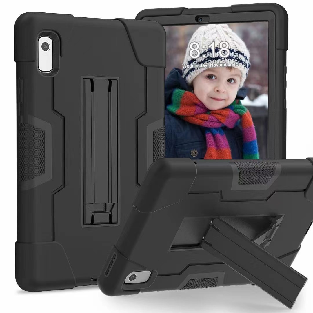 Aplicable a 2023 Nuevo Lenovo M9 funda protectora de tableta a prueba de tres M8 soporte de silicona todo incluido Funda protectora resistente a caídas para niños