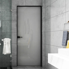 佛山轻奢极窄厕所平开门极简室内钢化玻璃门现代家用简约卫生间门