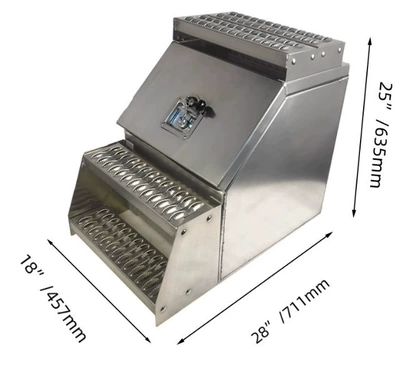 Step-Style Vehicle-Mounted Step Box, Lockable Hardware Storage Cabinet, Top-Opening Storage Box, Exclusively for Cross-Border Sales (Repair kit) - over-the-door-step-storage-box-182825