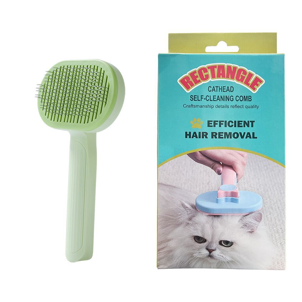 Suministros para mascotas amazon nuevo pelo flotante gato peine autolimpiante mascota aguja peine perro gato peine al por mayor