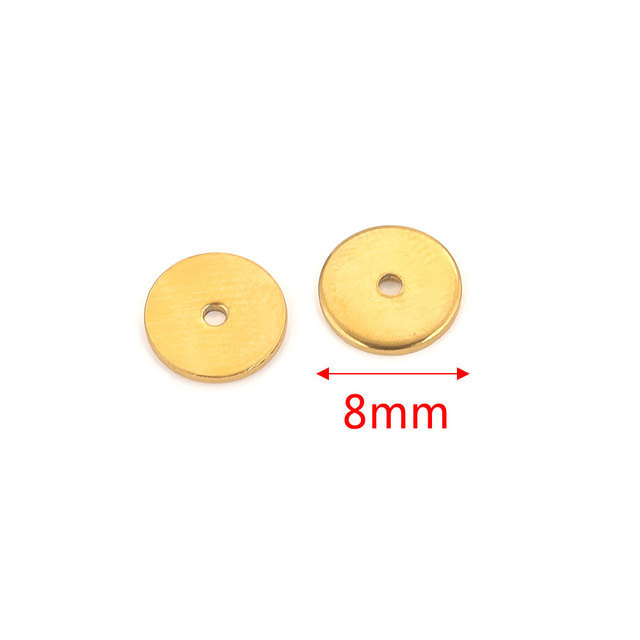 Acero inoxidable espaciador cuentas joyería hacer PVD 18K chapado en oro perlas sueltas DIY joyería suministros junta accesorios espaciador