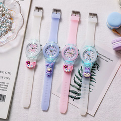 Soft Star Dew Watch Children's Luminous Electronic Elementary School Boys and Girls Toddlers Waterproof Cartoon Doll Quartz Watch
