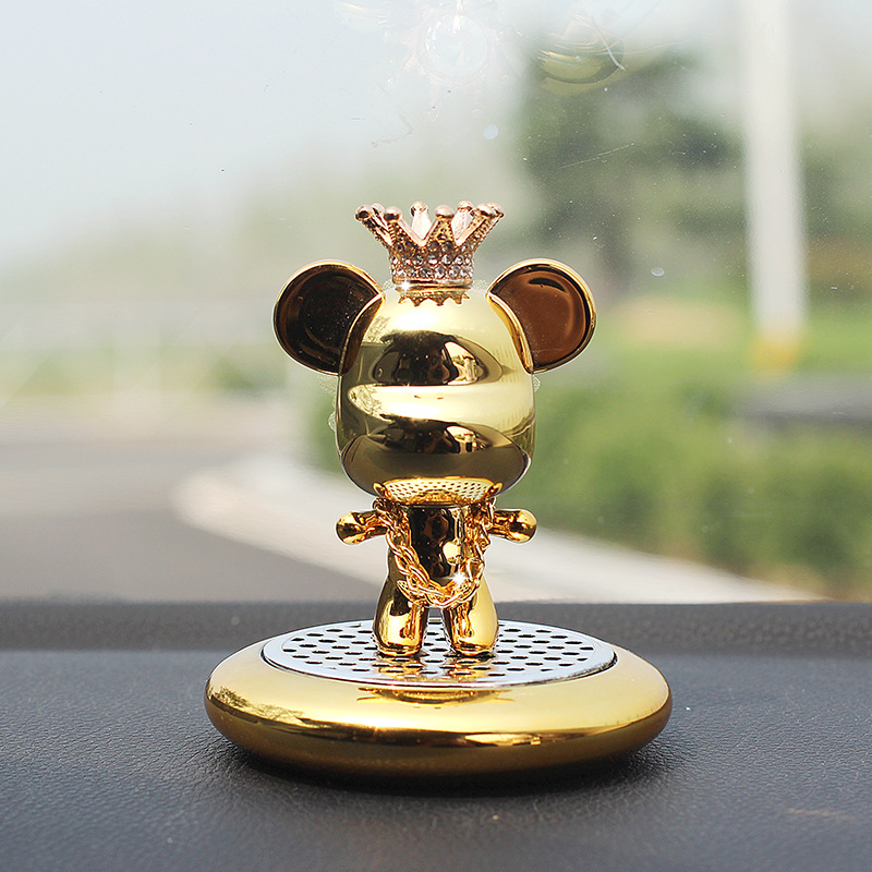 Aromaterapia para automóvil, oso violento, nuevos productos creativos, adornos para automóviles, consola central interior del automóvil, chapado con diamantes, oso femenino