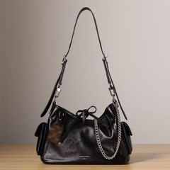 高版本羊皮carryall cargo Pm黑武士托特包单肩链条托特包通勤包
