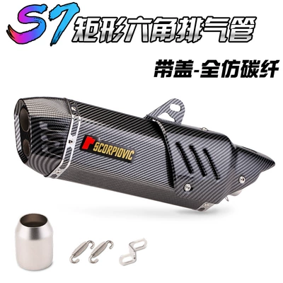 Exhaust pipe rectangular Scorpio exhaust infinite - full-imitation-carbon-fiber-with-cover