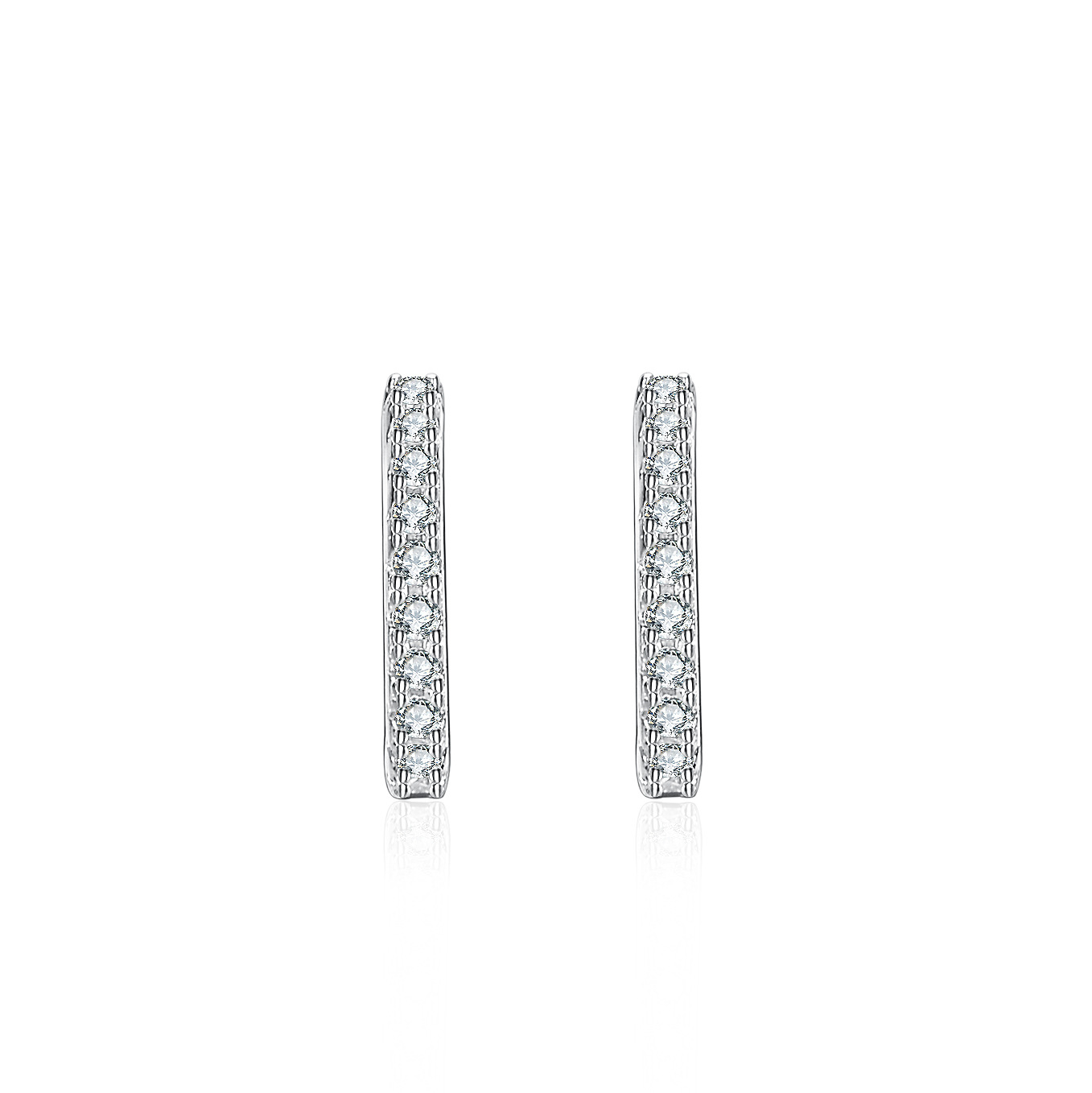 1 Pair Quantity 1 Pair 925 Sterling Silver Moissanite Solid Color Earrings