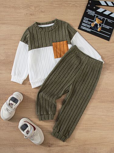Men's and Boys' Autumn/Winter New Arrival Long Sleeve Hoodie and Legging Set, Trendy and Hot Selling Children's Outfit