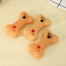 厂家直供发声狗狗玩具飞抛训练小号爪印狗骨头型磨牙狗狗用品批发