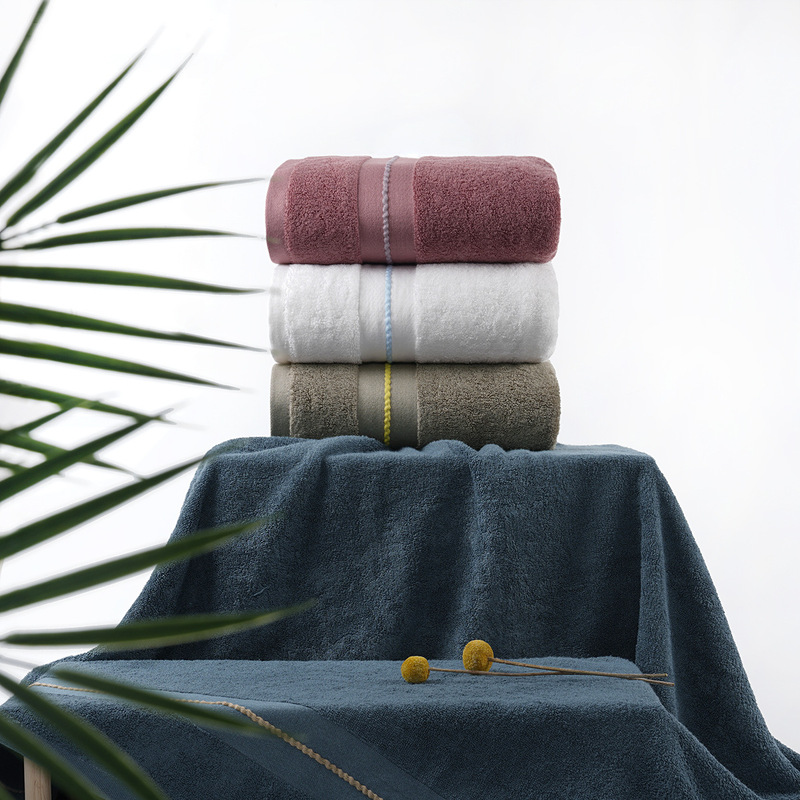 New Style Simple Bamboo Fiber Large Bath Towel Wholesale Thickened 90*180 Absorbent Household Bath Towel for Men and Women Custom-Made New Style Simple Bamboo Fiber Large Bath Towel Wholesale Thickened 90*180 Absorbent Household Bath Towel for Men and Women Custom-Made