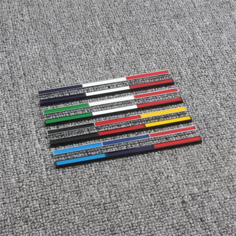 Suitable for Maserati, Ferrari, Audi, BMW, three-color decorative stickers, German, French, Italian metal car emblems