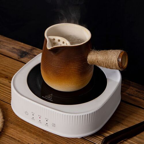 Ceramic side-handled teapot, anti-scalding stove, large-capacity dry boiling kettle, hot milk teapot, roasted tea can