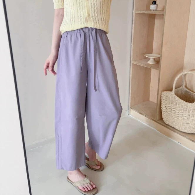 Bobo Pants Summer New Casual Pants Women's Thin Cotton Brocade Small Curved Pants Loose Wide-Leg Pants for Women Bobo Pants Summer New Casual Pants Women's Thin Cotton Brocade Small Curved Pants Loose Wide-Leg Pants for Women