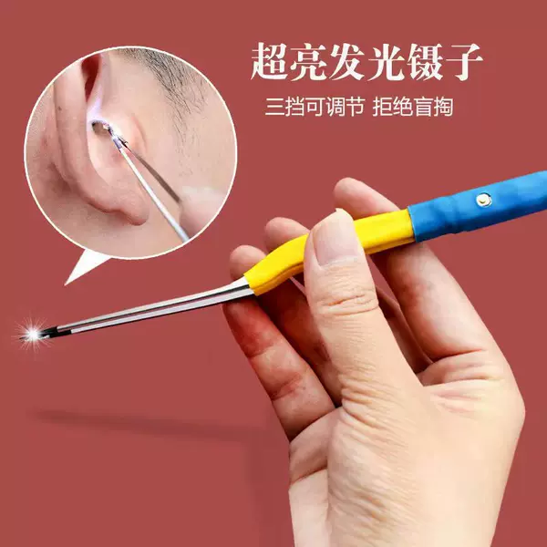 Professional Ear-Picking Tool Set with Lighted Tweezers, Visual Earwax Removal Tool, Dual-Head for Children