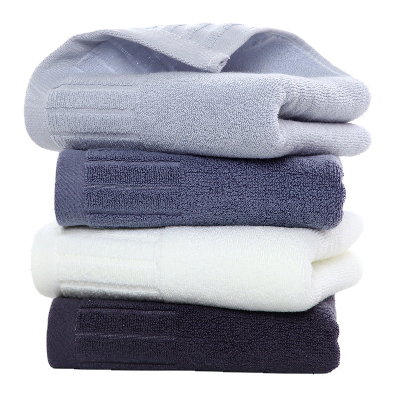 Cotton towel for adult household use, soft and absorbent, solid color piano key towel, embroidered advertising gift box_voghion.com