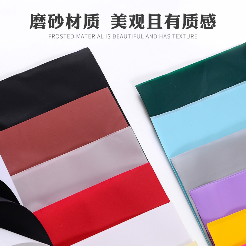 Wholesale Thickened Frosted Handbags Gift Accessories Clothing Shopping Bags Solid Color Satchel Plastic Bags with Printed Logo