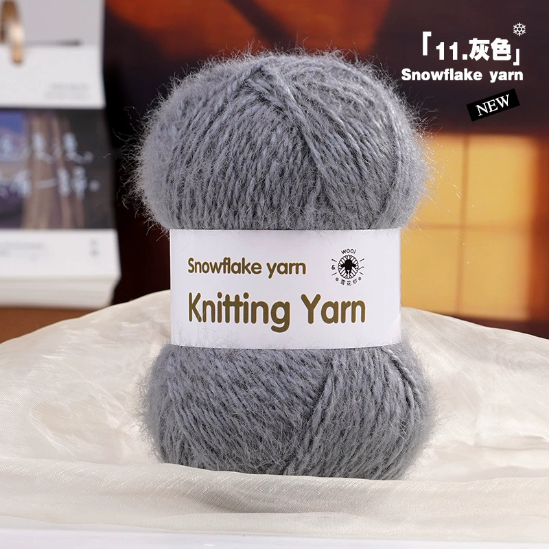 Качественная шерстяная бархатная crochet, ручная работа иглой, вязаный шарф, шляпа, со снежинками, 3 мм, DIY