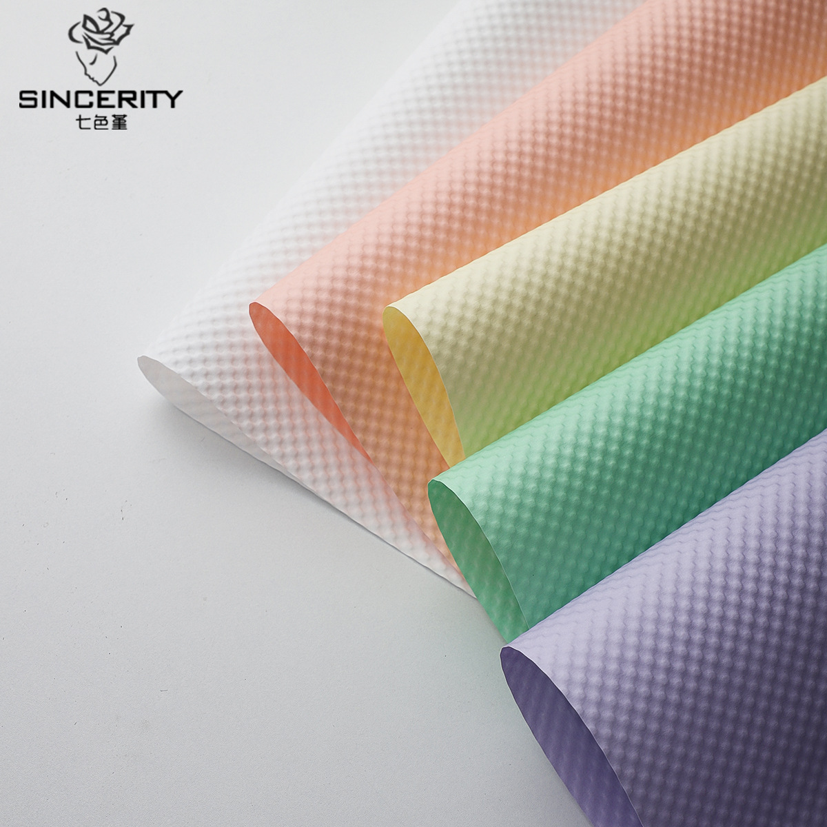 7 colores cordier sin cortar pequeño papel en relieve engrosado material de embalaje floral papel de algodón ramo de flores papel de embalaje floral