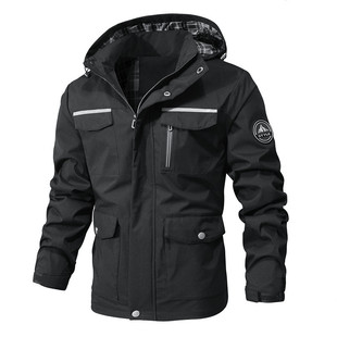 Aliexpress Spring and Autumn New Casual Thin Breathable Mid-Length Young Men's Hooded Windbreaker Jacket Outdoor Factory
