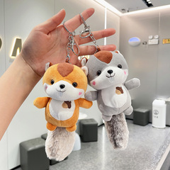 Cartoon squirrel plush pendant wedding doll doll wholesale street stall doll bag keychain plush toy