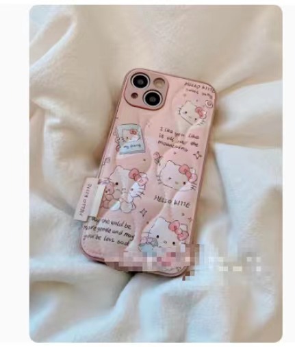 Estilo coreano lindo Oso de dibujos animados conejo abajo chaqueta adecuado para iPhone14 Apple 15PROMAX teléfono caso 13 mujeres