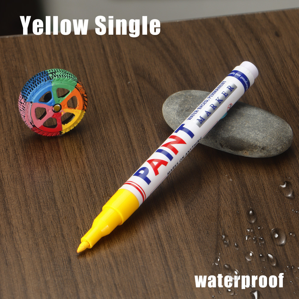 Pluma de pintura transfronteriza impermeable no se desvanece marca de secado rápido para neumáticos de automóviles muebles de estala de pintura de reparación