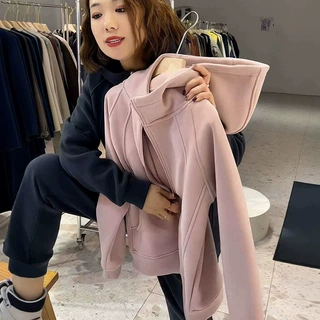 欧货洋气减龄卫衣外套女秋冬2026今年流行加绒加厚小个子上衣