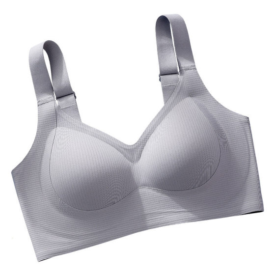 922 Litching Jelly Fixed Cup Underwear Women's Big Chest Shown Small Push-up Upper Support Anti-sagging Soft Support No-trace Bra