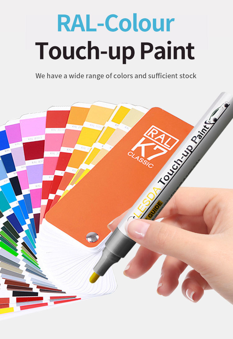 Cross-Border Ral Color Card Ral Touch-Up Pen Paint Pen Touch up Aluminum Alloy Metal Wood Scratch Repair