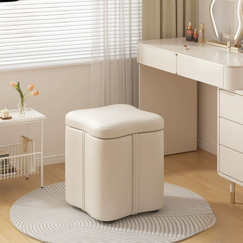 Табурет для макияжа в скандинавском стиле, простая скамейка для обуви, туалетный столик, кожаный табурет, табурет для гостиной, дивана, туалетный столик, табурет