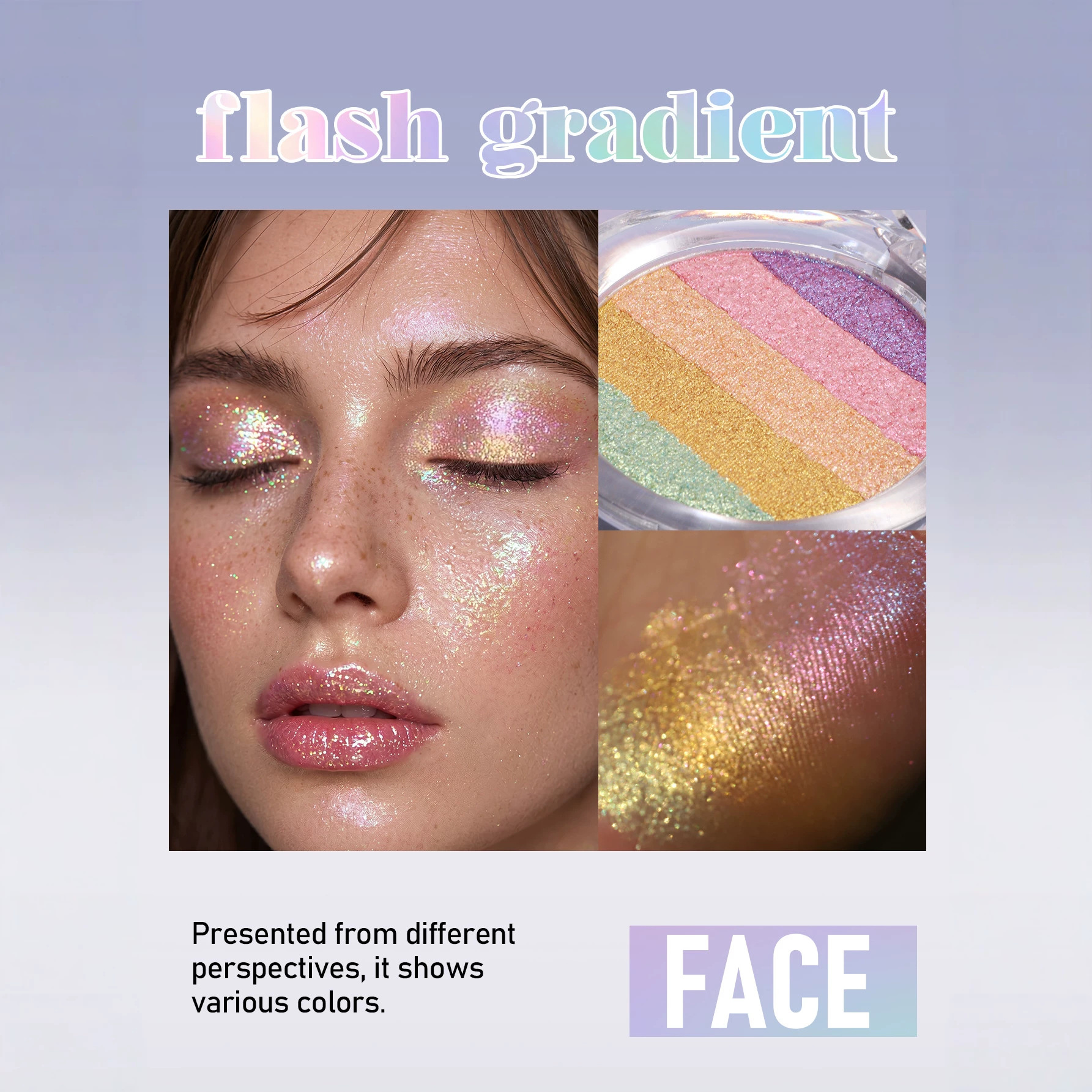 Cross-Border Chameleon Eyeshadow Highlighter Five-Color Pearlescent Fine Shimmer Handaiyan Eyeshadow Makeup Shimmer Eyeshadow Wholesale