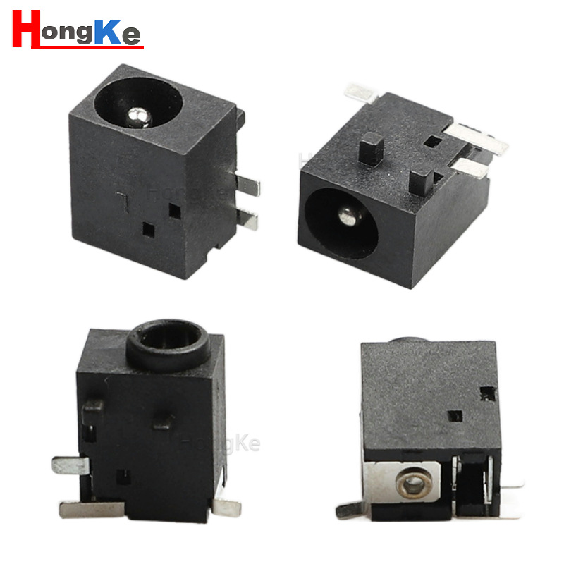 直销DC插座 DC044 5.5*2.1mm 3脚 3P贴片 DC电源接口 母座DC-044E