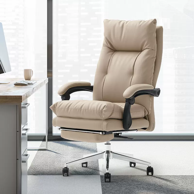 电脑椅老板椅可躺猫爪皮办公椅舒适家用懒人久坐人体工学可躺椅子
