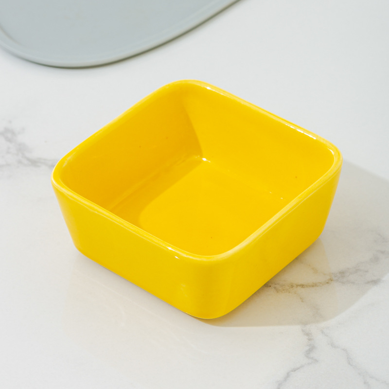 Tazón de mascotas de cerámica de hámster, tazón para gatos, tazón para perros, bandeja de madera, tazón para perros, protector de cuello, tazón para alimentos para gatos, anti-derribado