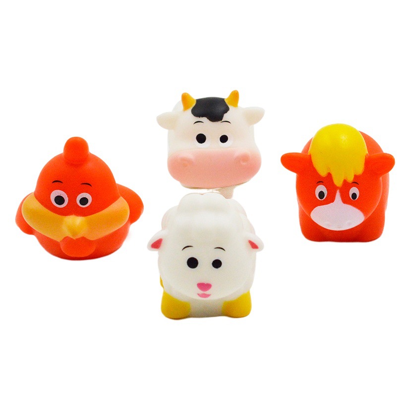 Dibujos animados para bebés y niños pequeños Juguetes de baño para animales pequeños Juguetes luminosos para bebés