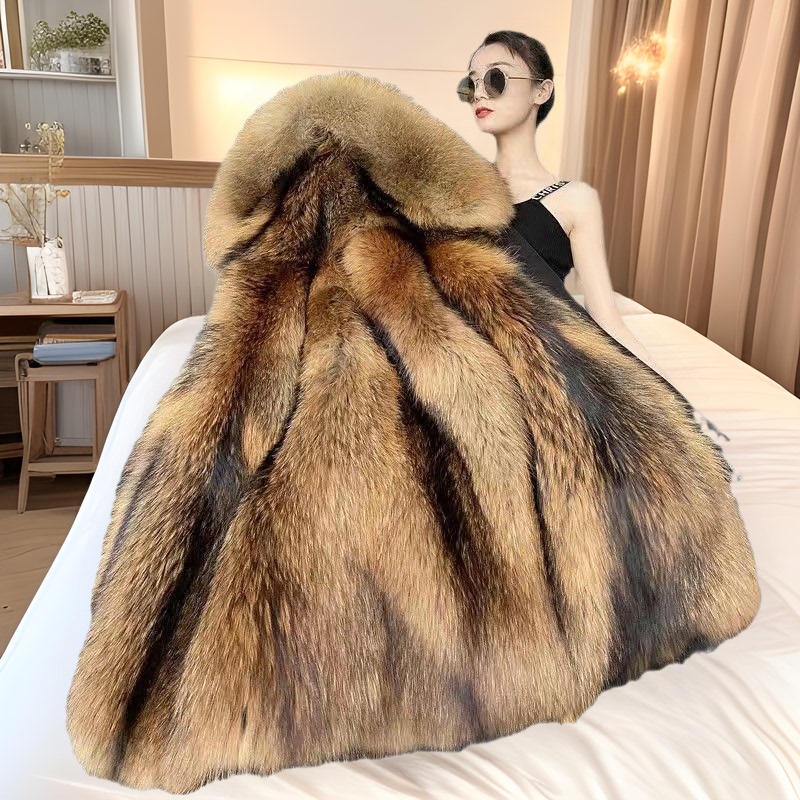 Cross-Border Supply of Winter Parkas, Mid-Length Coats, Fur, Faux Fur, Outdoor Warm, Cold-Resistant, Waterproof Jackets